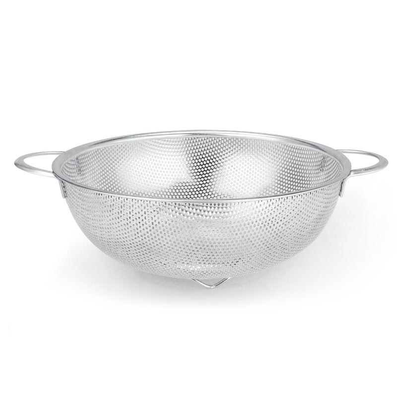 Gulex Colander Stainless Steel 3-Quart, Metal Strainer with Base, Strainer for Kitchen Food, Dishwasher Safe - Image 1