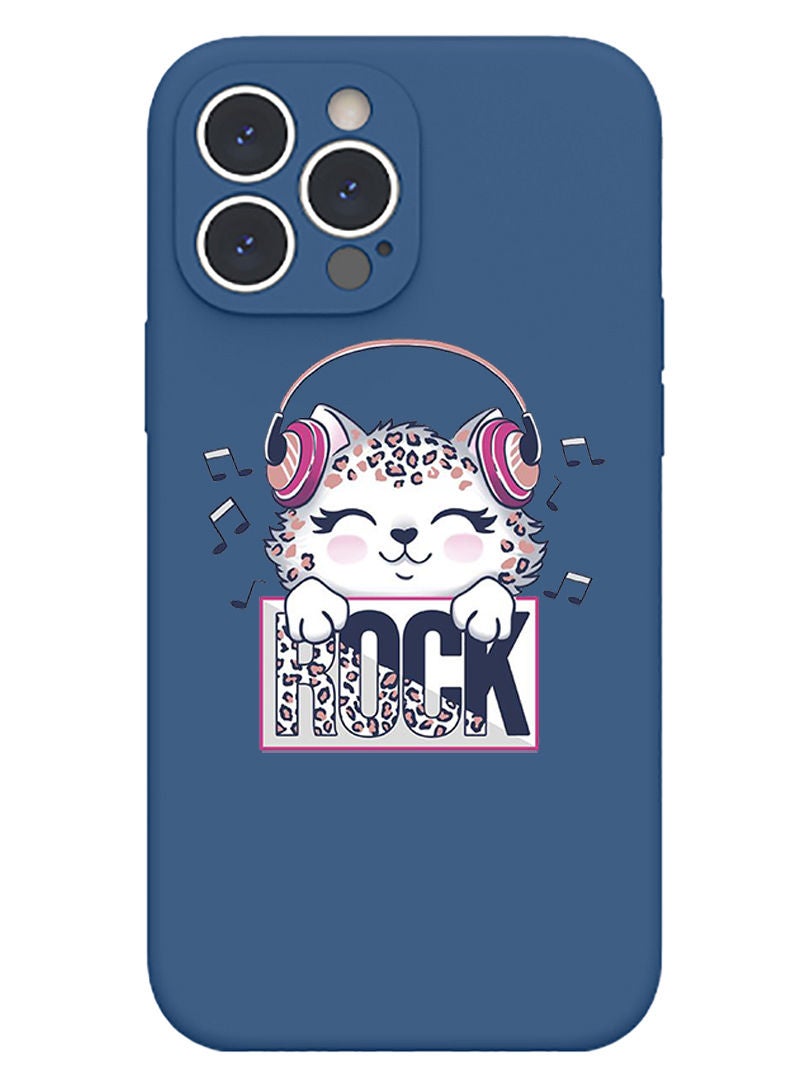 Theodor Protective Slim Fit Case Liquid Silicone Cover with Full Body Protection Anti-Scratch Shockproof Case For iPhone 12 Pro Max Blue  - Rock copy - Image 1