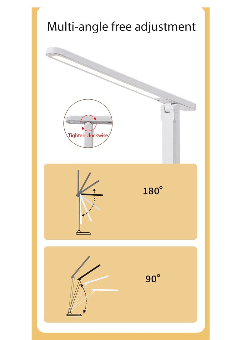 عربست مصباح مكتب LED، مصباح طاولة للقراءة بتحكم باللمس بدون وميض، 3 أوضاع ألوان، مصباح قابل للطي للطاولة، مصباح قراءة للعناية بالعين للمكتب والمنزل والمبيت، واجهة USB 5 فولت 1 أمبير (لتر)مصباح مكتب LED، مصباح طاولة للقراءة بتحكم باللمس بدون وميض، 3 أوضاع ألوان، مصباح قابل للطي للطاولة، مصباح قراءة للعناية بالعين للمكتب والمنزل والمبيت، واجهة USB 5 فولت 1 أمبير (لتر) - Image 5