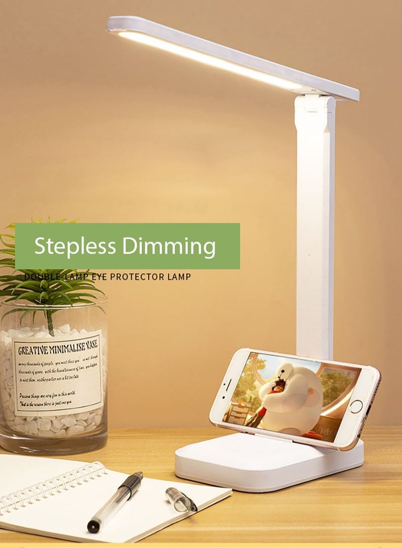 عربست مصباح مكتب LED، مصباح طاولة للقراءة بتحكم باللمس بدون وميض، 3 أوضاع ألوان، مصباح قابل للطي للطاولة، مصباح قراءة للعناية بالعين للمكتب والمنزل والمبيت، واجهة USB 5 فولت 1 أمبير (لتر)مصباح مكتب LED، مصباح طاولة للقراءة بتحكم باللمس بدون وميض، 3 أوضاع ألوان، مصباح قابل للطي للطاولة، مصباح قراءة للعناية بالعين للمكتب والمنزل والمبيت، واجهة USB 5 فولت 1 أمبير (لتر) - Image 1