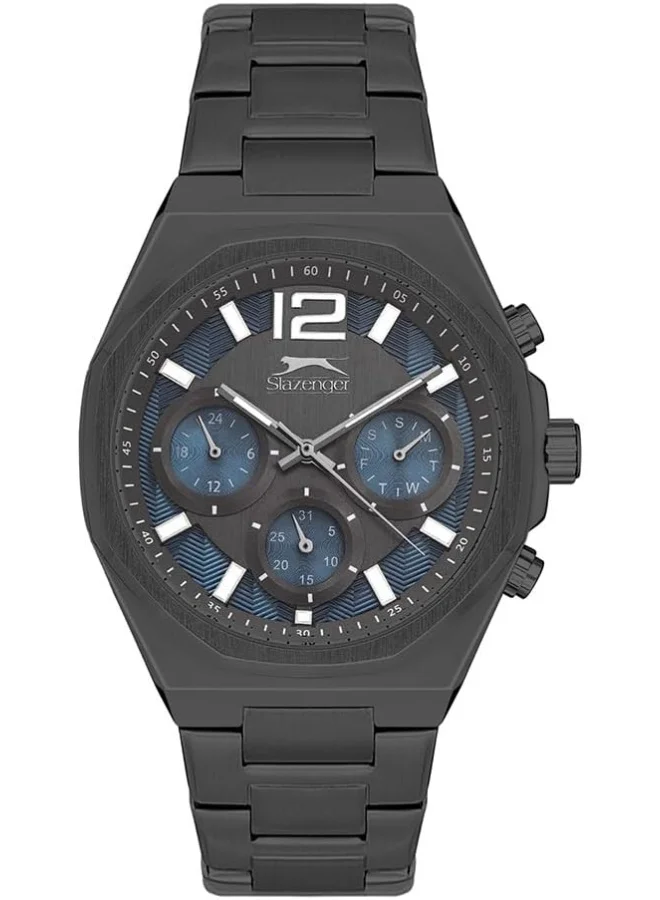 Slazenger SLAZENGER Men's Watch, Multi Function Display and Metal Strap - SL.9.2106.2.07, Black