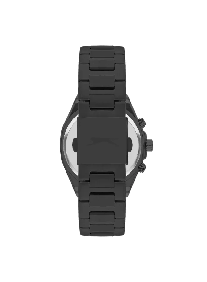 Slazenger SLAZENGER Men's Watch, Multi Function Display and Metal Strap - SL.9.2106.2.07, Black