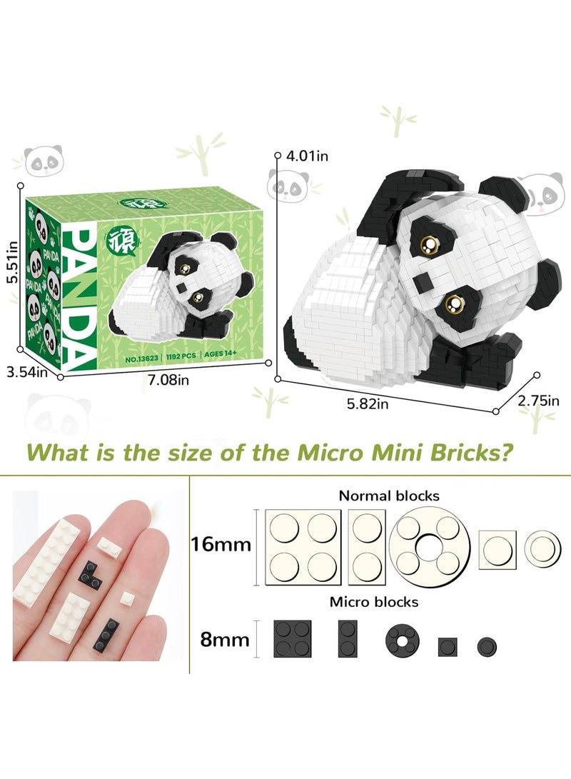 باندا ميكرو ميني بناء لعبة الطوب للبالغين ، 1192 جهاز كمبيوتر شخصي صغير كتل البناء مجموعات الحيوانات لحقائب Goodie ، حزب المفضلات للفتيان والبنات 12 + 14 + ، هدية عيد ميلاد عيد الميلاد للأطفال ، جوائز الكرنفال - Image 2
