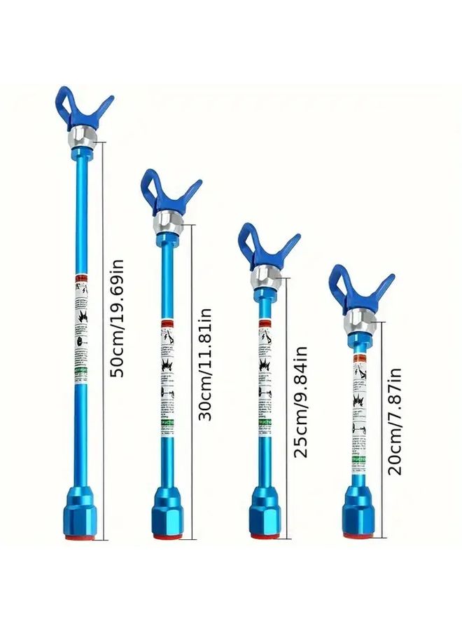 Stainless Steel Airless Sprayer Gun Extension Pole Blue 11 81inch Set With Nozzle Guard Adjustable Spray Gun Tip For Precision Painting Compatible With Multiple Models Automotive Interior Painting Clamp On Design Flexible Nozzle Guard - Image 2