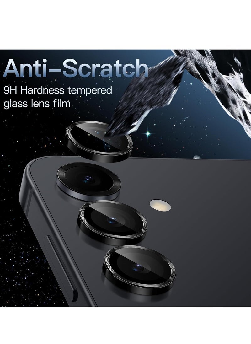 ELTRAZONE Samsung Galaxy S25 5G Camera Lens Protector – 9H Tempered Glass with Metal Ring Cover – Scratch & Shock Resistant Lens Guard – Precise Fit for 6.2-inch Display – Easy Bubble-Free Installation – Anti-Fingerprint & Durable Protection  - Image 4