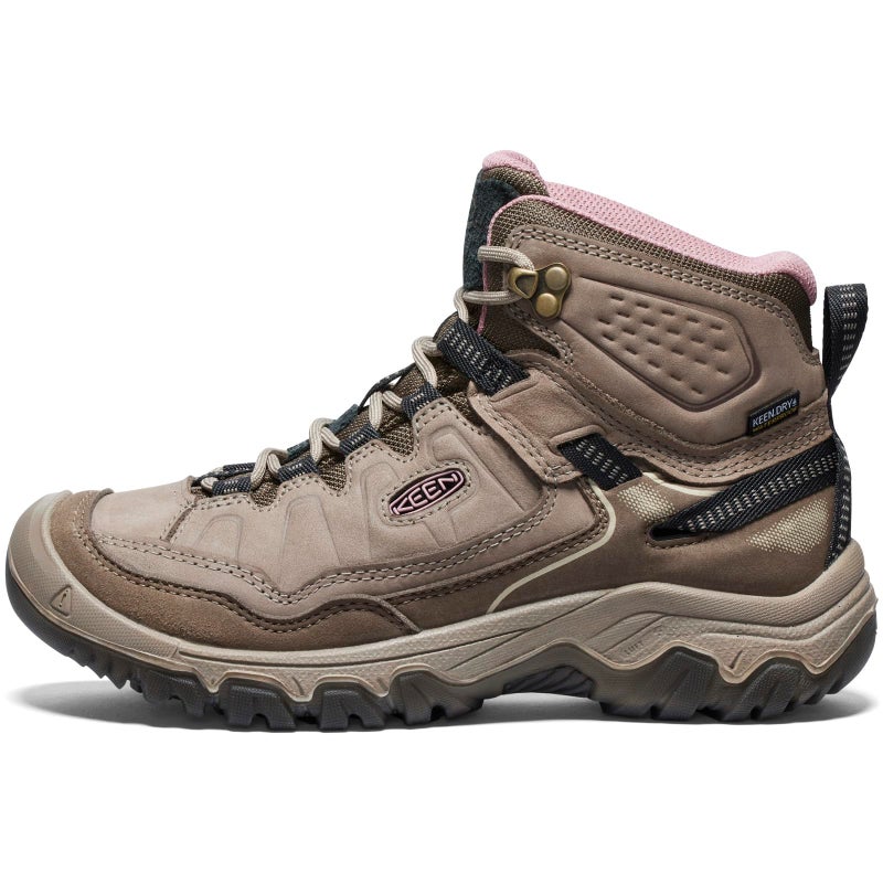 KEEN Women's Targhee 4 Mid Height Durable Comfortable Waterproof Hiking Boots, Brindle/Nostalgia Rose, 7 - Image 4