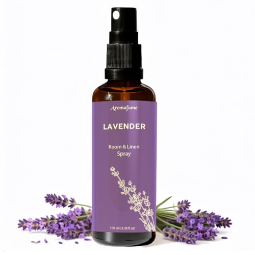 Aromafume Lavender Room, Linen & Pillow Spray by Aromafume | 100ml/3.38 fl oz | with Pure Lavender Essential Oil | Aromatherapy Spray for Relaxation, Sleep & Stress Relief | Mist for Bedding, Fabrics - Image 1