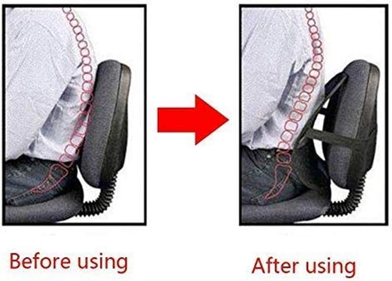 ALKAYAN Universal Car Seat Back Support Massage Chair Pillow Waist Support Lumbar Fan... - Image 2