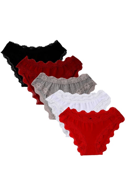 Bundle OF (5) Cotton Panties Dantel
