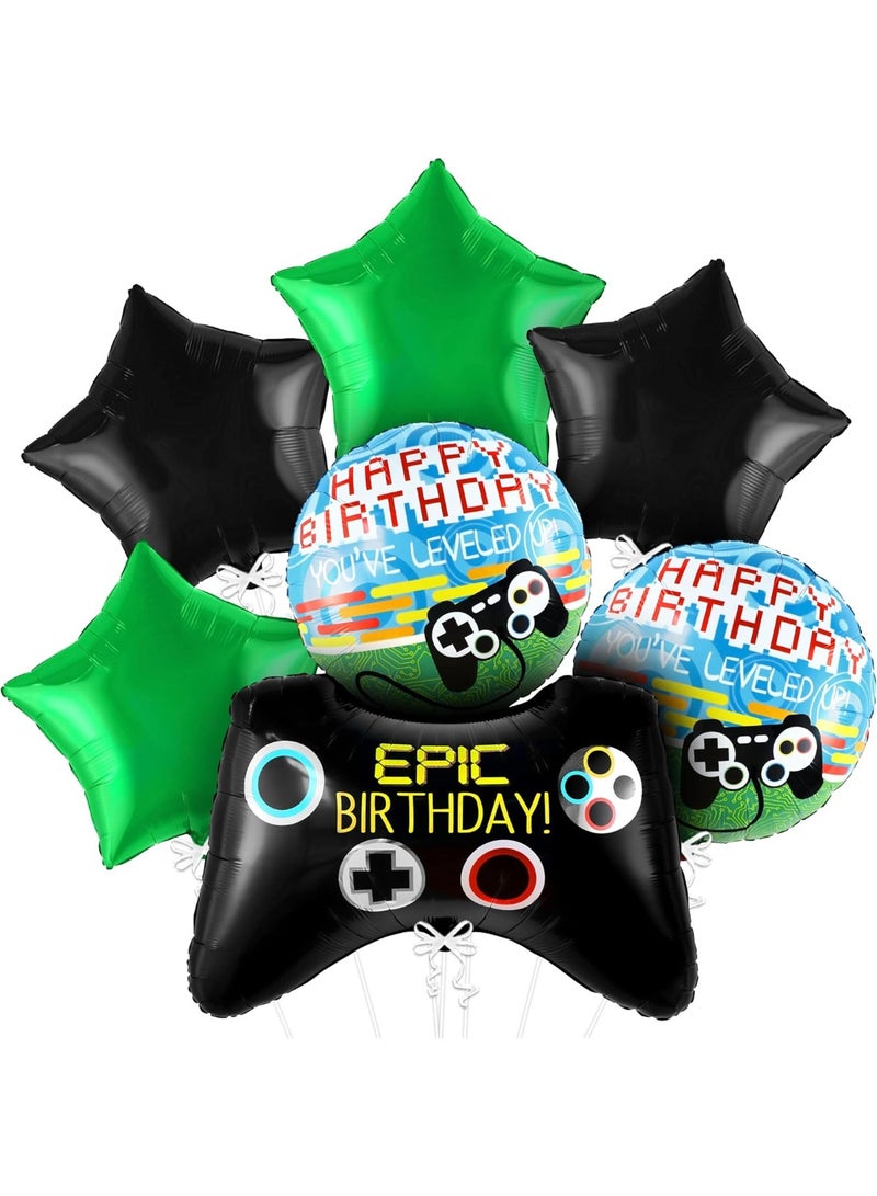 Game Controller with Star and Round Foil Balloons