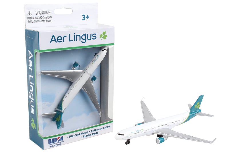 Daron AER Lingus Die-Cast Metal Airplane Model Toy with Plastic Parts for Kids Ages 3+ - Image 1