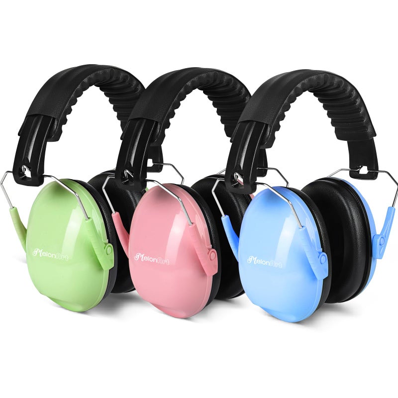 MelonArt Noise Cancelling Headphones for Kid Adult, 3PCS Kids Ear Hearing Protection 27dB Noise Reduction Earmuffs for Autism Sensory Toddler Soundproof Headphones for Shooting/Monster Truck/Concert - Image 1
