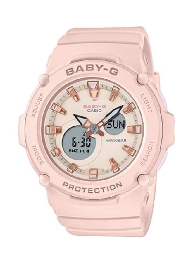 كاسيو ساعة Baby-G بمينا وردي وبسوار راتينج رقمية انالوج BGA-275-4ADR للنساء نساء - Image 1