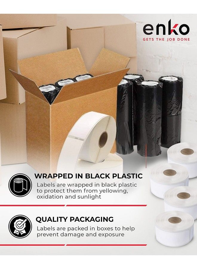 enKo Products Enko [6 Rolls 1560 Labels] Large Address Shipping & Barcode Labels 30321 (14 10 X 31 2) Compatible For Dymo Labelwriter - Image 5