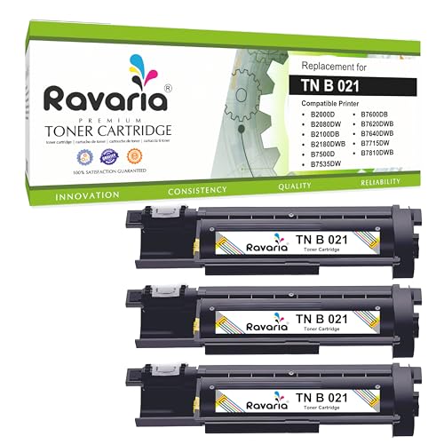 Ravaria TN B021 Compatible Toner Cartridge for Brother TN-B021 Toner Cartridge Compatible for Brother B7500D B7535DW B7600DB B7620DWB B7640DWB B2000D B2080DW B2100DB B2180DWB B7715DW B7810DWB Printer - Image 1