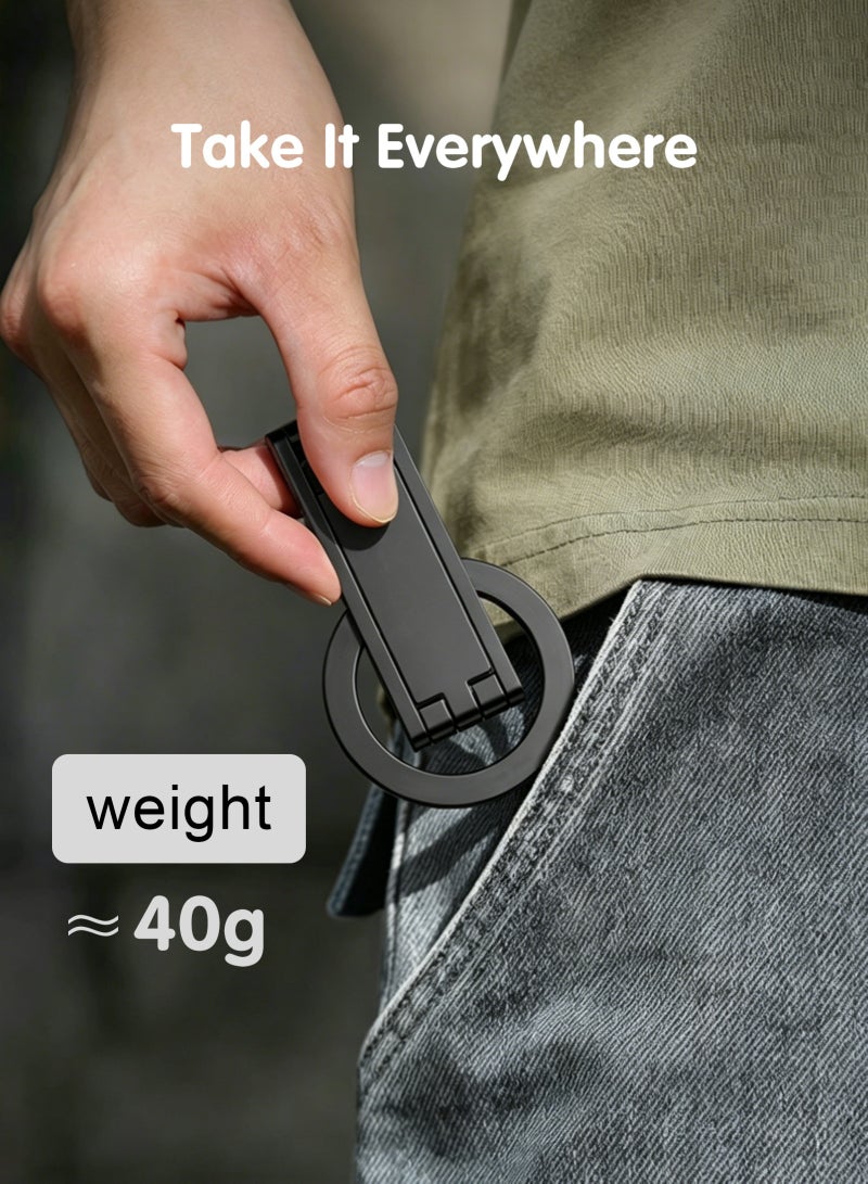 HomarKet Magnetic Phone Tripod Stand for iPhone - Aluminium Smartphone Mini Tripod Pocket Cell Phone Stand Strong Magnet Quick Mount Compatible with iPhone17 16 15 14 13 14 Series - Image 5