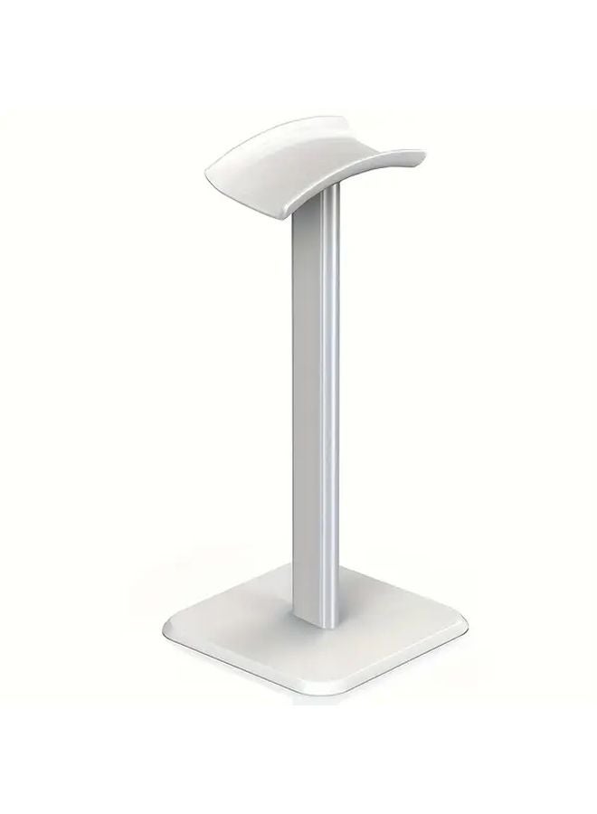 White Aluminum Alloy Headphone Stand Adjustable Tilt Lightweight Non Slip For Gaming Music Headsets - Image 1
