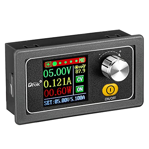 DROK Adjustable Voltage Regulator DC, Buck Boost Converter 6.0V-36V 9v 12v to DC 0.6-36V 24v 5A Power Supply Panel, Constant Current Volt Step Up Down Module - Image 1