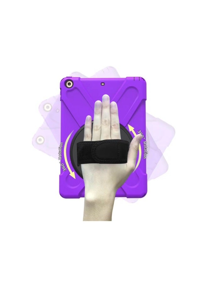 Protective Case For 2023 Ipad Air 5 10.2 Inch Pro 11 Hand Strap/back Strap Anti-fall 10th Generation Shell-Color:Purple Hand Strap-Applicable Model:Ipad 11th Generation (2025)/10th Generation- 10.9inch Universal (with Pen Tray)