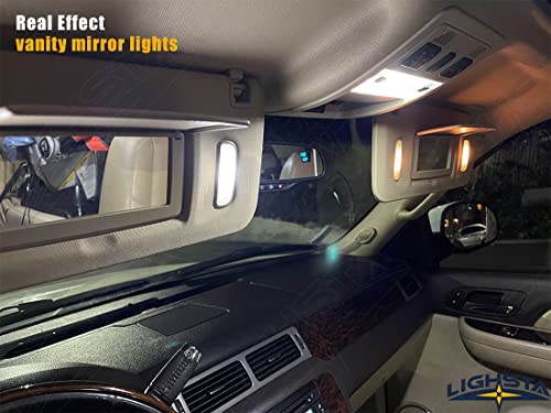 LIGHSTA 20PCS White LED Interior Light Kit Package for Chevrolet Chevy Tahoe/Suburban, GMC Yukon 2000 2001 2002 2003 2004 2005 2006 + Side Mirror Puddle Lights + License Plate Lights and Install Tool - Image 3