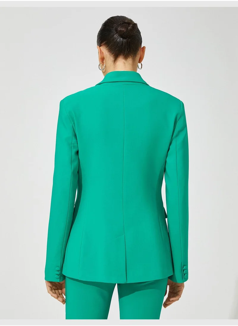 KOTON Button Detail Blazer Jacket