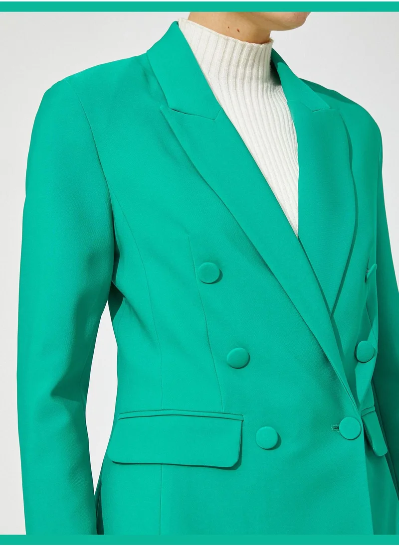 KOTON Button Detail Blazer Jacket