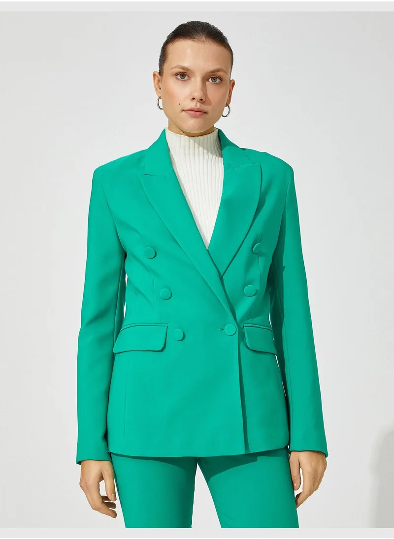 KOTON Button Detail Blazer Jacket