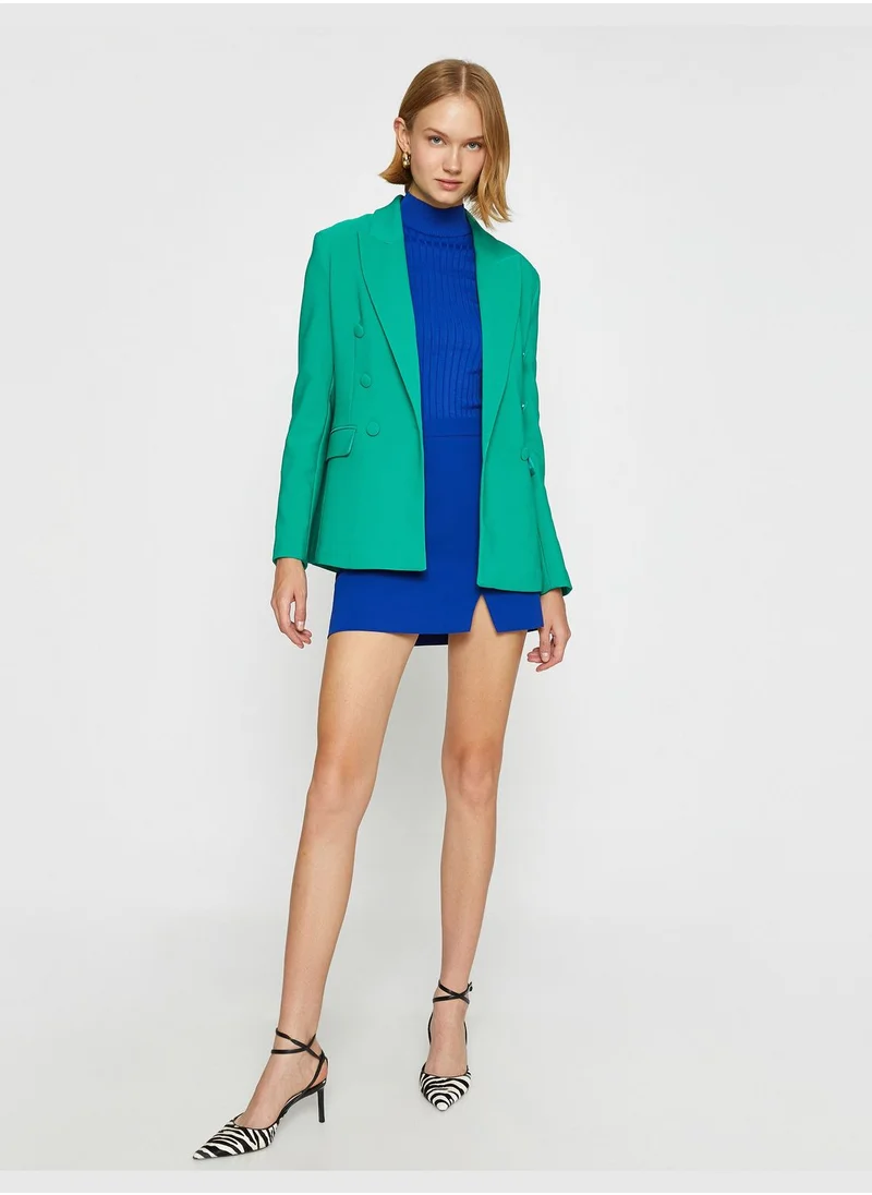 KOTON Button Detail Blazer Jacket