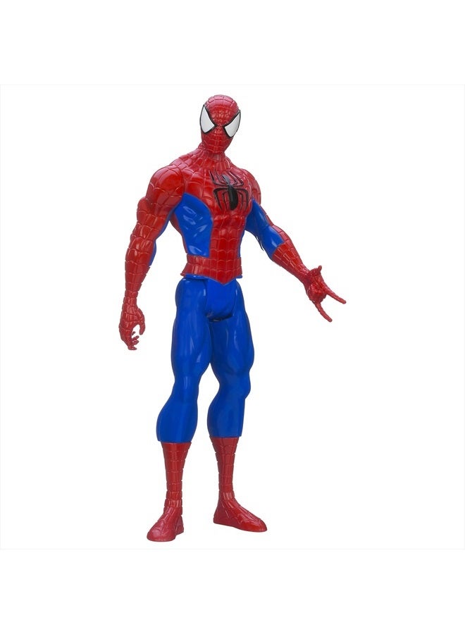 HASBRO - GAMING تمثال سبايدر مان من سلسلة أبطال مارفل التايتان، 12 بوصة - Image 1