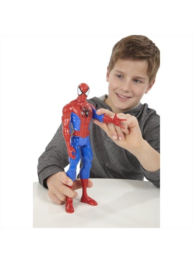 HASBRO - GAMING تمثال سبايدر مان من سلسلة أبطال مارفل التايتان، 12 بوصة - Image 4