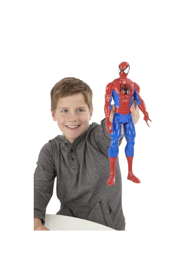 HASBRO - GAMING تمثال سبايدر مان من سلسلة أبطال مارفل التايتان، 12 بوصة - Image 3