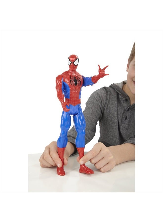 HASBRO - GAMING تمثال سبايدر مان من سلسلة أبطال مارفل التايتان، 12 بوصة - Image 5