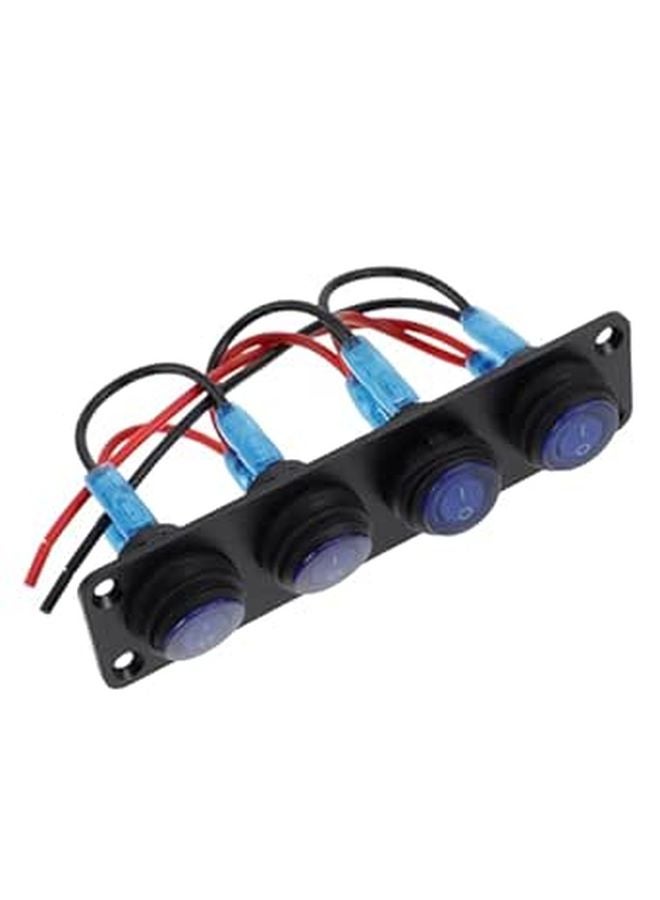 24V LED Illuminated Rocker Switch Panel Indicator Light for Boat Car Automotive Performance - Image 1