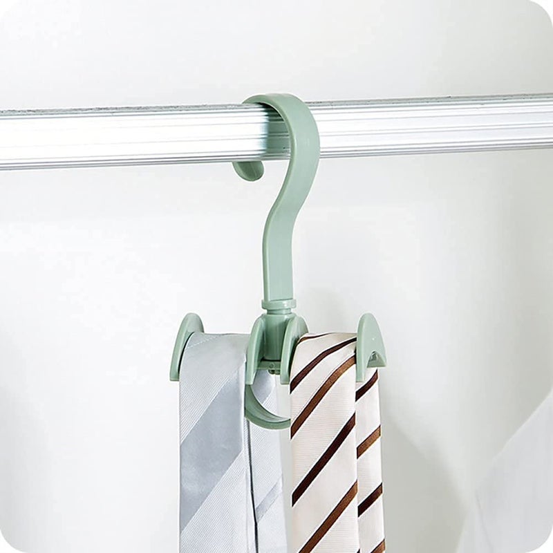 ONCARNIVAL ONCARNIVAL Rotating Handbag Hanger Rack Closet Storage Organizer Hooks for Bag Belt Tie Scarf Set of 4PolypropyleneWhite  - Image 5