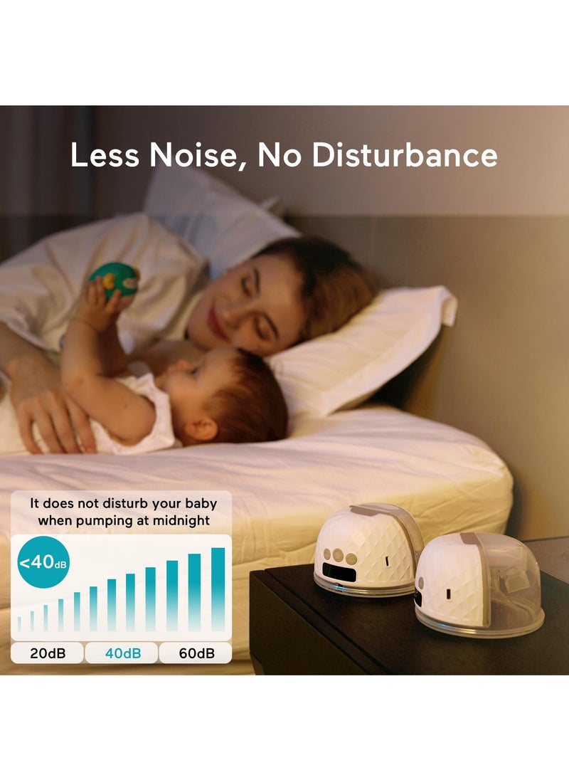 Portable Hands Free Electric Breast Pump Wearable, 338mm Hg Strong Suction, Low Noise With 4 Modes 9 Levels, Smart Display, 21/24/28mm Insert, 1 Pack - pzsku/Z6D37D14C29FF468FE647Z/45/_/1706687284/81166283-8cbf-4e08-860f-3a678a7b5be6