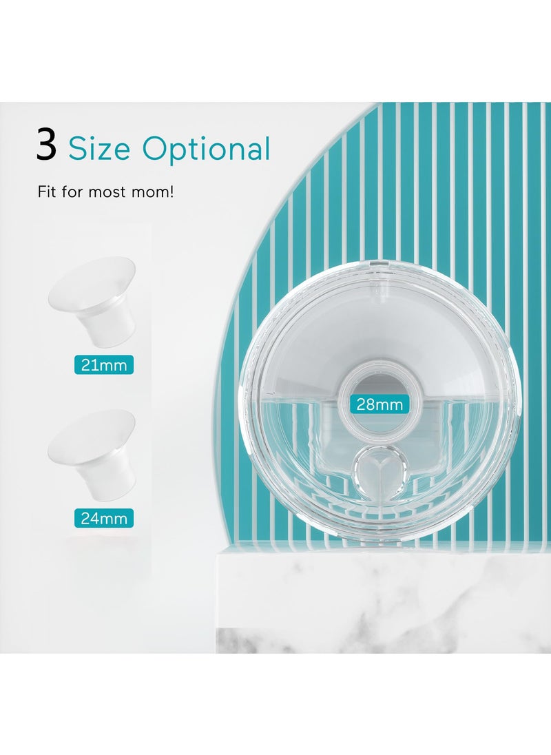 Portable Hands Free Electric Breast Pump Wearable, 338mm Hg Strong Suction, Low Noise With 4 Modes 9 Levels, Smart Display, 21/24/28mm Insert, 1 Pack - pzsku/Z6D37D14C29FF468FE647Z/45/_/1706687285/5c9b7c22-04fb-467a-b7b5-5df8dcc41b32