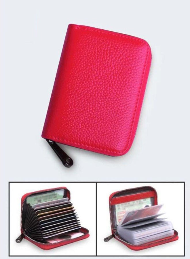 20-digit multi-function zipper card holder, large-capacity anti-degaussing bank card holder, compact and portable multi-card ID holder - Image 3