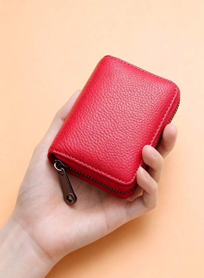 20-digit multi-function zipper card holder, large-capacity anti-degaussing bank card holder, compact and portable multi-card ID holder - Image 5