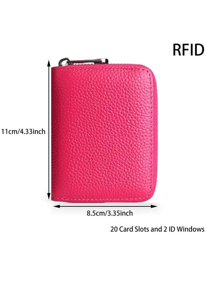 20-digit multi-function zipper card holder, large-capacity anti-degaussing bank card holder, compact and portable multi-card ID holder - Image 2