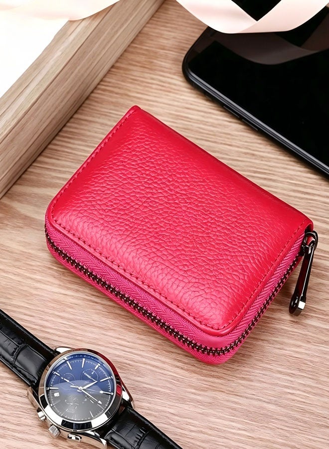 20-digit multi-function zipper card holder, large-capacity anti-degaussing bank card holder, compact and portable multi-card ID holder - Image 4