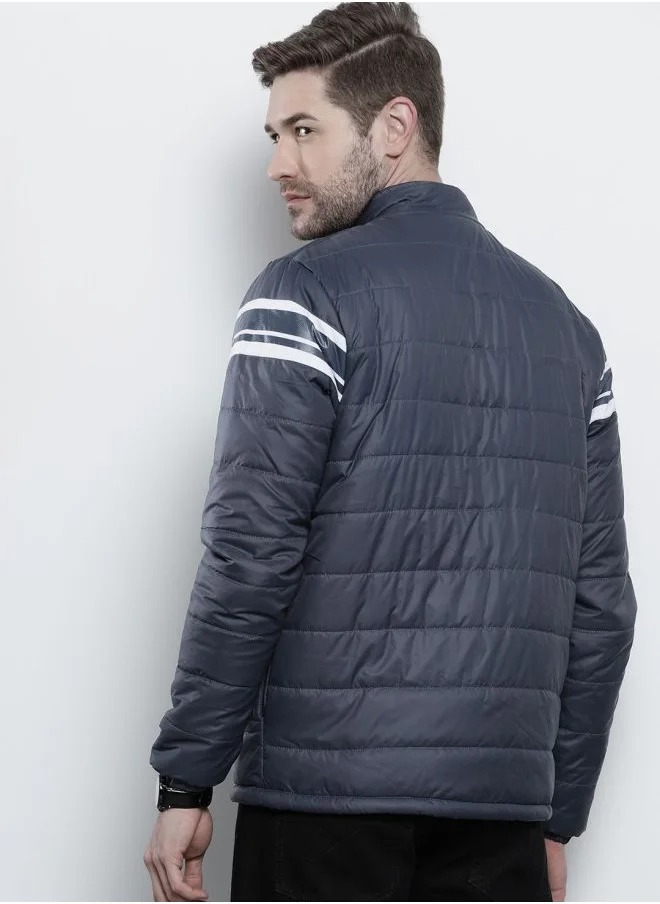 شركة المرآب الهندية Men Slim Fit Colourblocked Puffer Jackets