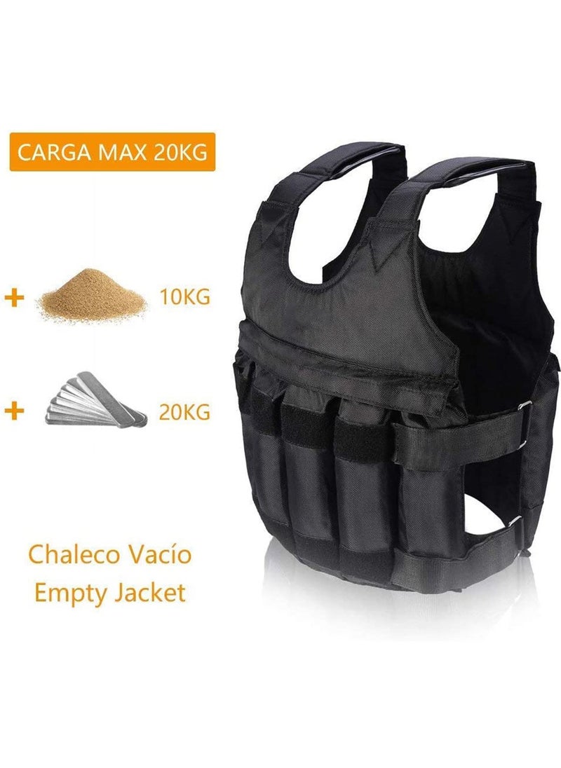 Rock Pow Weight Vest for Women Men,Adjustable Weight 20kg Exercise Training Fitness Body Weight Vests for Running Training Workout Jogging Walking  - Image 3