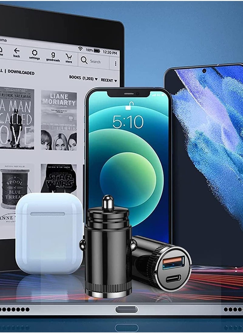 Y&D - USB C Car Charger 27W Type QC Fast Charging Cigarette Lighter Adapter Compatible for iPhone 14 13 12 11 iPad Samsung Galaxy S20 LG Google Pixel - Image 1