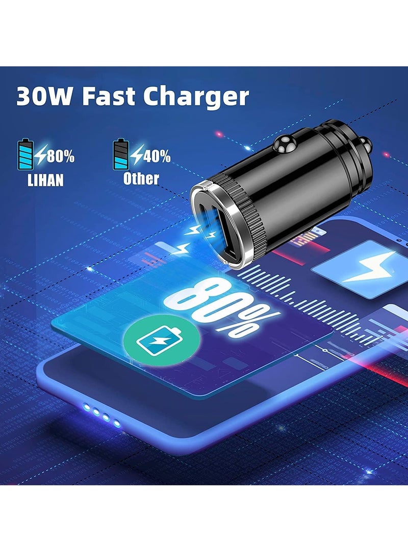 Y&D - USB C Car Charger 27W Type QC Fast Charging Cigarette Lighter Adapter Compatible for iPhone 14 13 12 11 iPad Samsung Galaxy S20 LG Google Pixel - Image 1