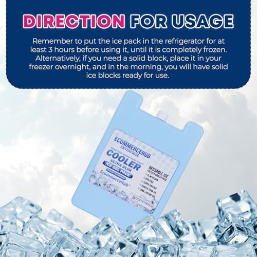 EcommerceHub® Ice Gel Pack Reusable Cold Gel Pack, Injury And Muscle Soreness Pain Relief, Knees, Back, Shoulder, Hip, Neck, Ankle & Safe Long Lasting Gel Pack Pad, Pack of 1,500 ML - Image 2