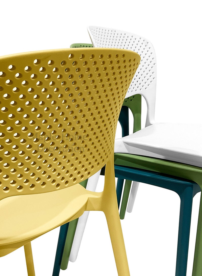 MAPLE HOME DECORATION Maple Home Dining Chairs Plastic Stacking Modern Molded Side Chair Kitchen Dining Room Chair Indoor Outdoor Furniture  - Image 5