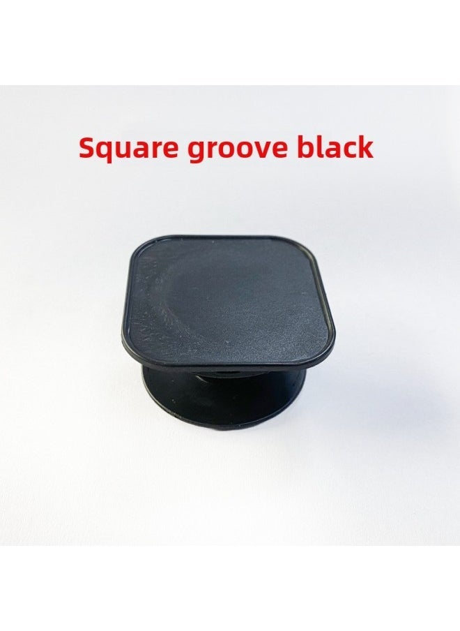 Cartoon Airbag Bracket Special-shaped Acrylic Printing Custom Desktop Lazy Telescopic Painted Epoxy Airbag Bracket-Color:Square Groove-Black-Style:Bare Bracket-surface Cover With Foam Adhesive (double-sided Adhesive) - Image 1