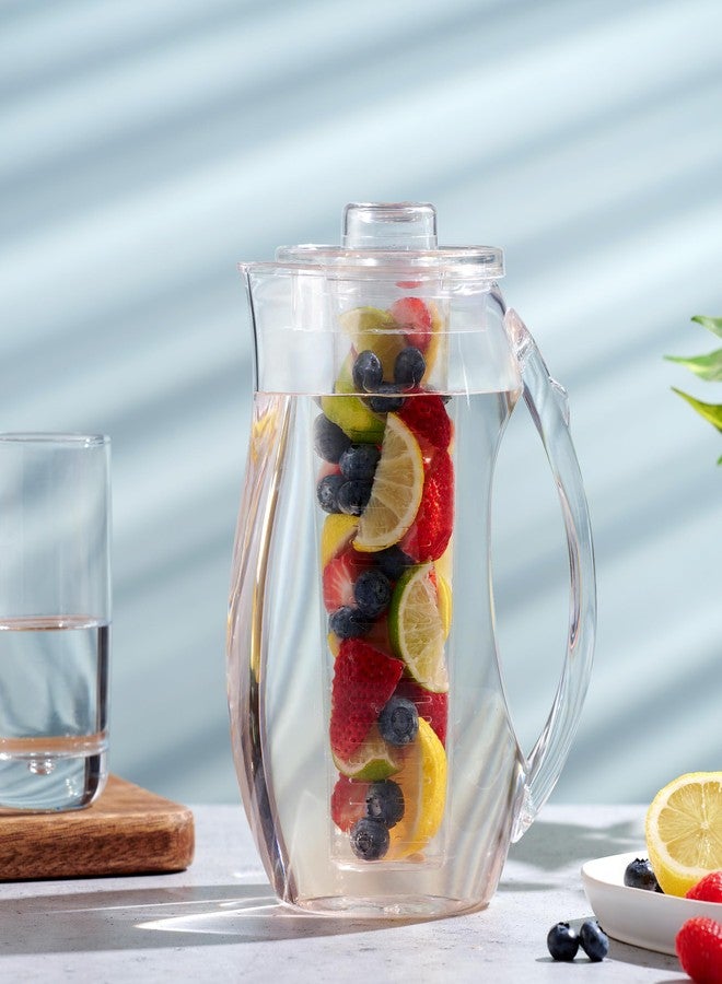 Home Essentials & Beyond Water Infuser Pitcher By Home Essentials & Beyond - Shatterproof Acrylic - Elegant Durable Design - Ideal for Iced Tea, Fruit Infused Water and Juice (93 oz) - Image 4
