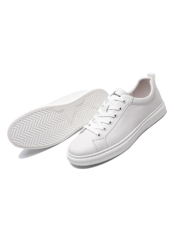 C.BANNER Qian Du Du First Layer Cowhide New Men's Soft Comfortable Casual Shoes Men's White Sneakers Ivory White 42 - Image 2