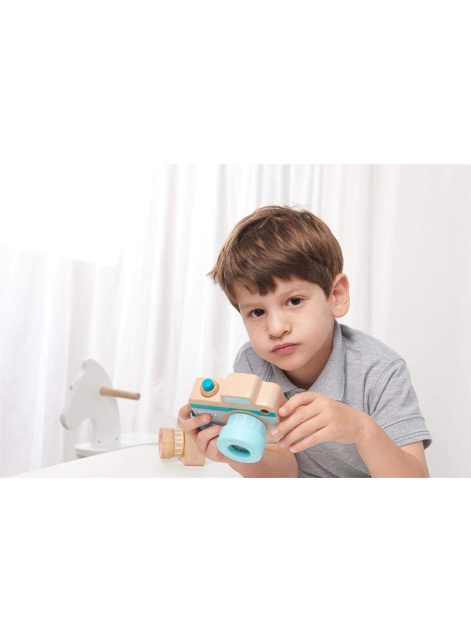 Lelin My First Camera Toy - Blue Wooden Camera for Kids - Image 5